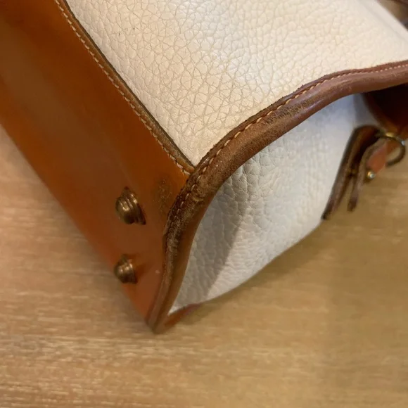 Dooney & Bourke Cream / White and Brown Satchel - Picture 4 of 16